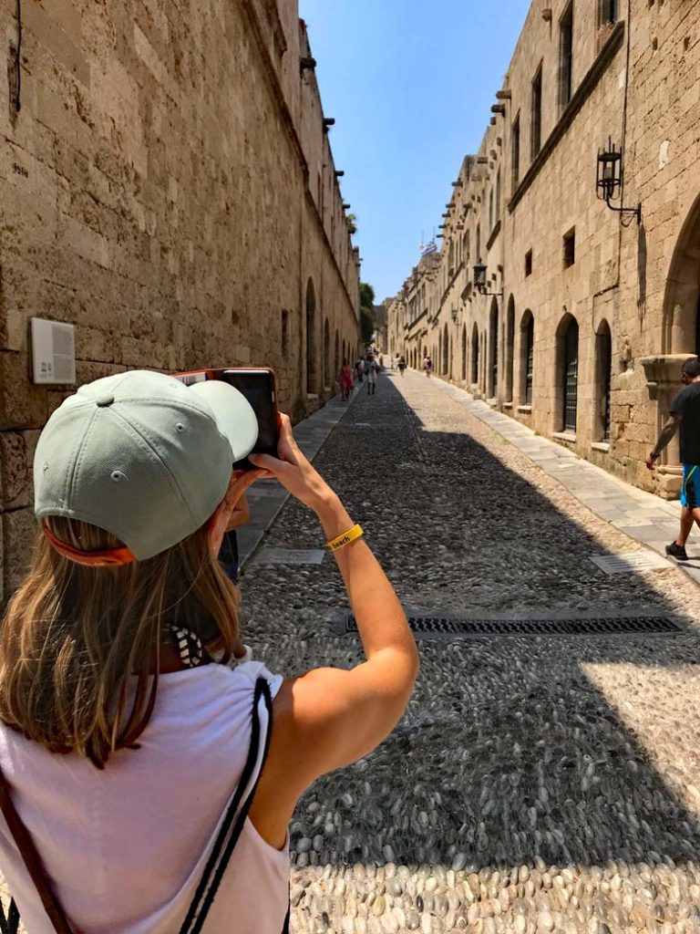 Rhodos mit Kindern - Unsere griechische Lieblingsinsel mit dem Mietwagen erkundet Rittergasse-Rhodos-Stadt