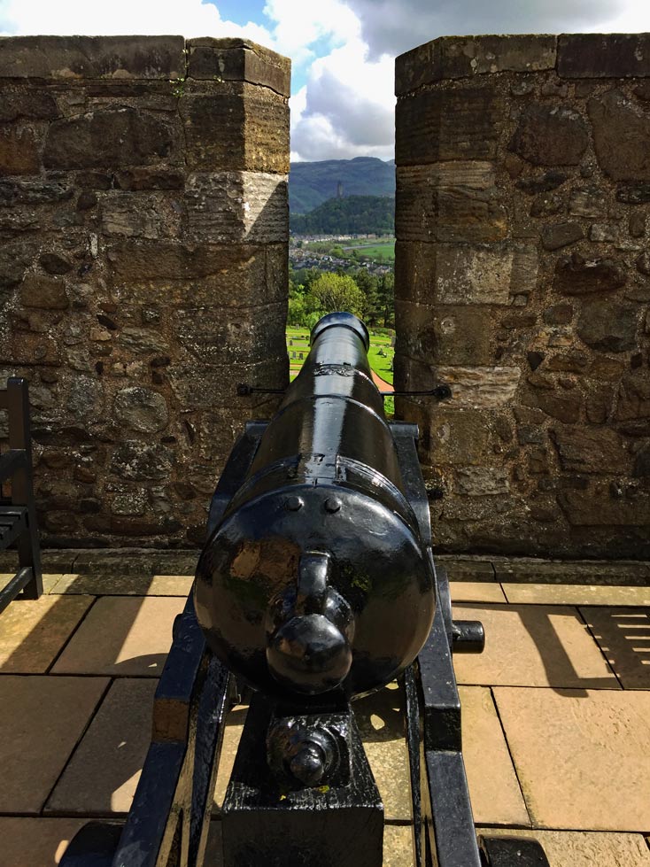 Mit Kindern durch Schottland reisen Stirling Castle Blick Wallace Monument