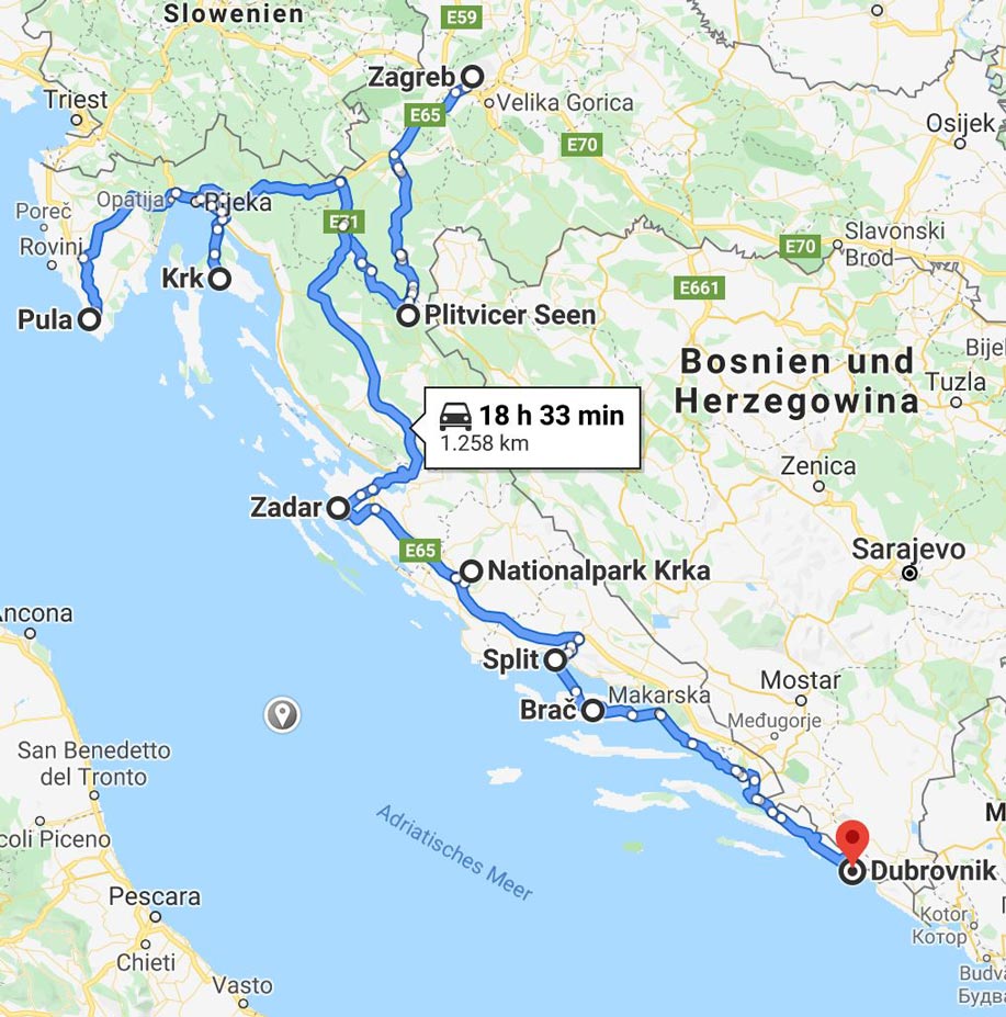 Kroatien Route - der ultimative Kroatien Familienurlaub route-kroatien-roadtrip-mit-kindern