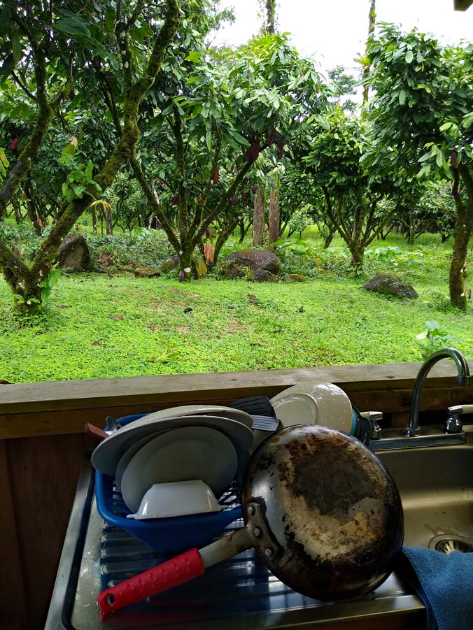außenküche kakao plantage costa rica