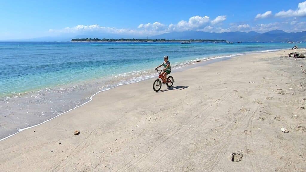 fahrradfahren gili inseln mit kindern