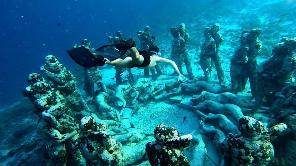 gili inseln schnorcheln the bask unterwasserskulpturen schoenste orte zum schnorcheln bei bali