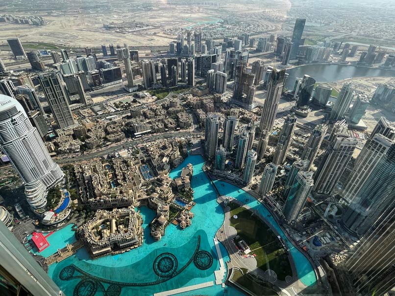 aussicht vom burj khalifa in dubai
