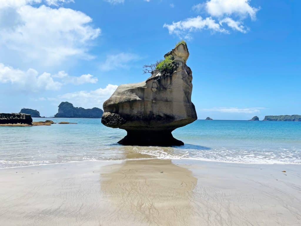 kalksteinfels-smiling-sphinx-rock-an-der-cathedral-cove-neuseeland