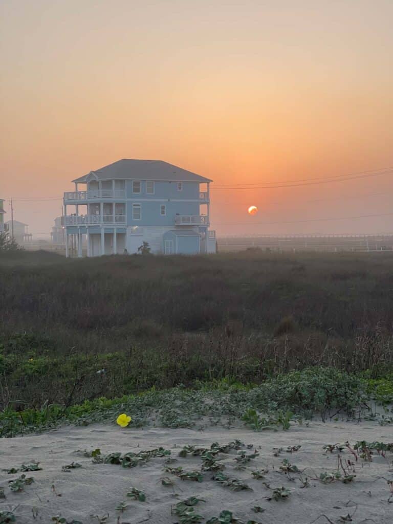 sonnenuntergang am strand in texas