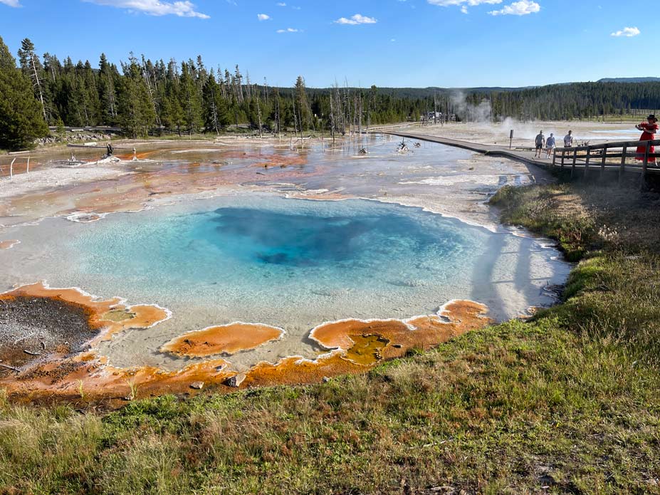 Yellowstone Nationalpark fountain paint pot buntes geothermales becken im yellowstone