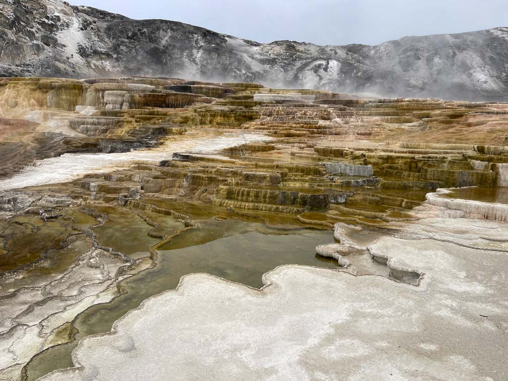 Yellowstone Nationalpark terrassenförmige geothermal becken im yellowstone nationalpark