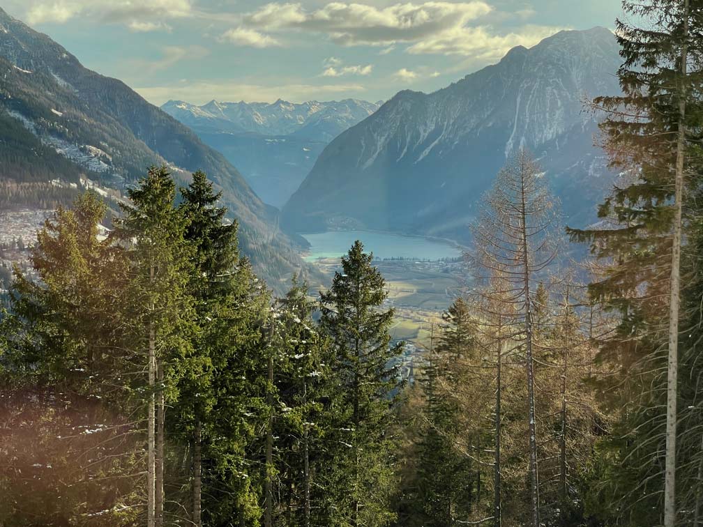 Bernina Express vs. Regionalbahn: Tipps für die perfekte Zugreise durch die Schweizer Alpen blick-aus-bernina-express-zugfenster-auf-den-see-poschiavo