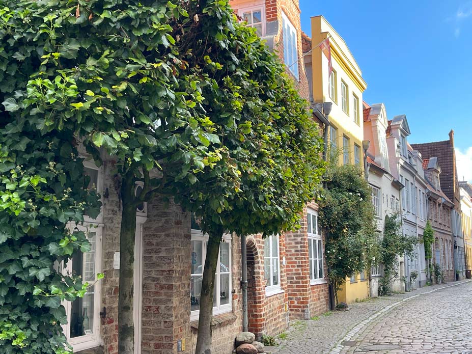 ruhige straße in lübeck
