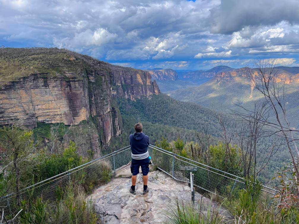 blue mountains australien mit camper