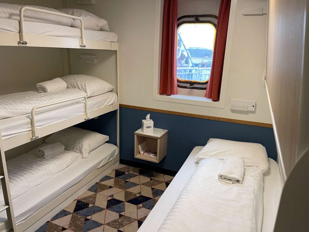 5er kabine auf der dfds faehre von amsterdam nach newcastle