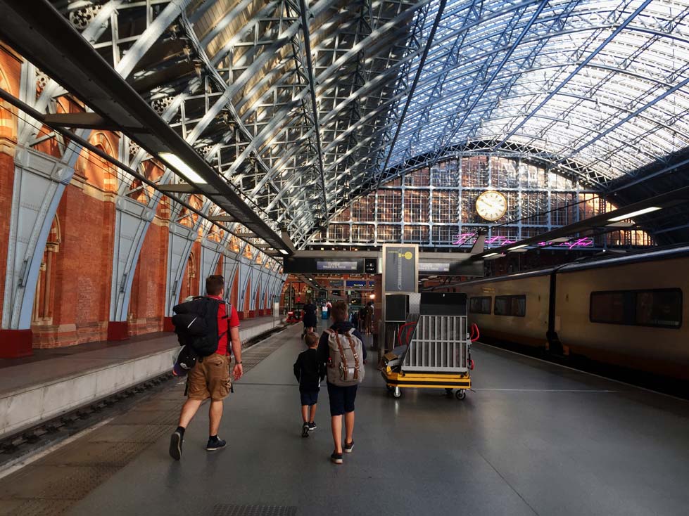 ankunft mit dem eurostar in london