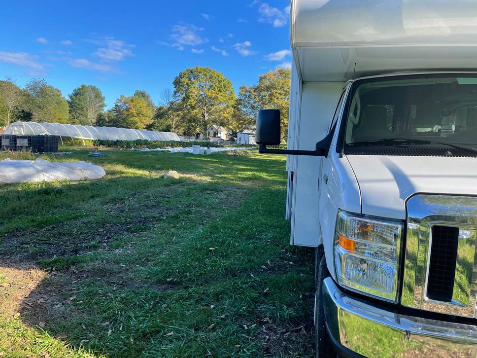 Wohnmobil auf Farm in Neuengland