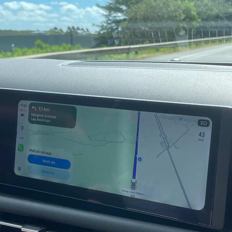 navi anzeige über polizeikontrolle in der dominikanischen republik