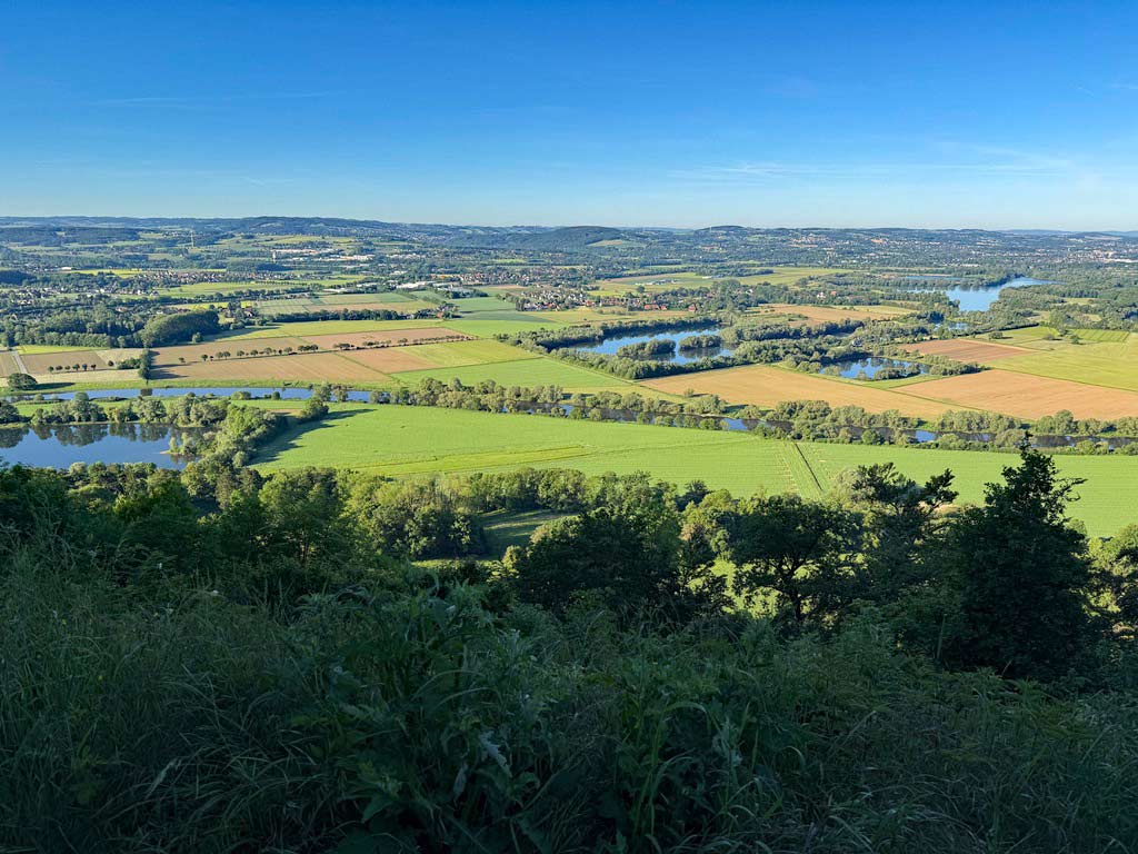 ausblick über weser landschaft