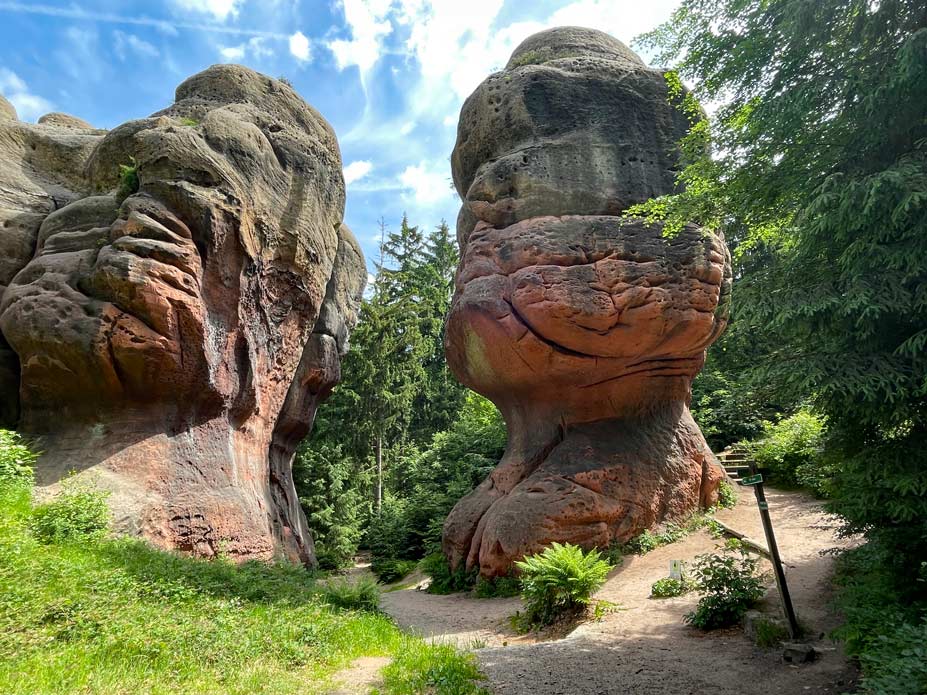 kelchstein in der oberlausitz, sandstein formation