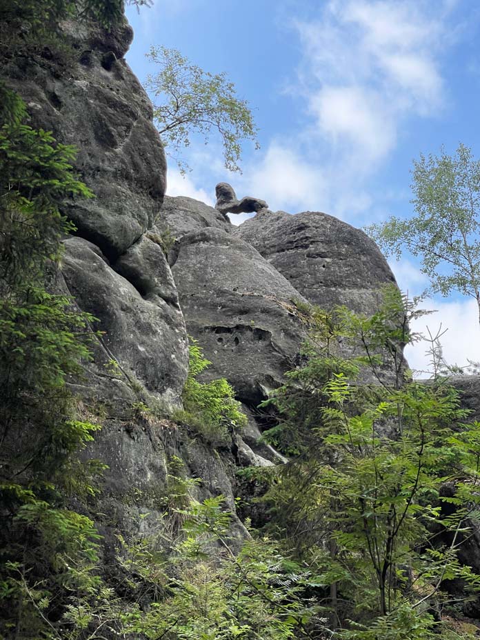 felsformation löwe in der oberlausitz