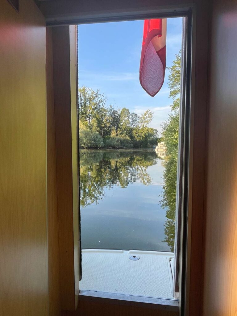 blick aus hausboot