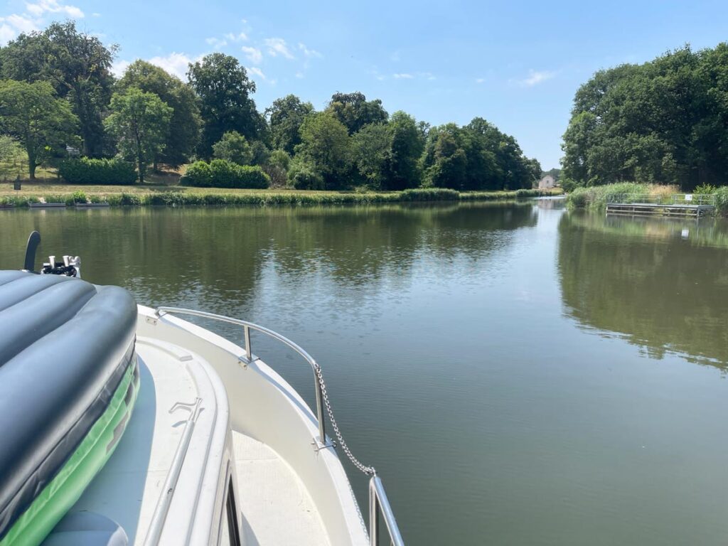 fahrt mit hausboot auf saone