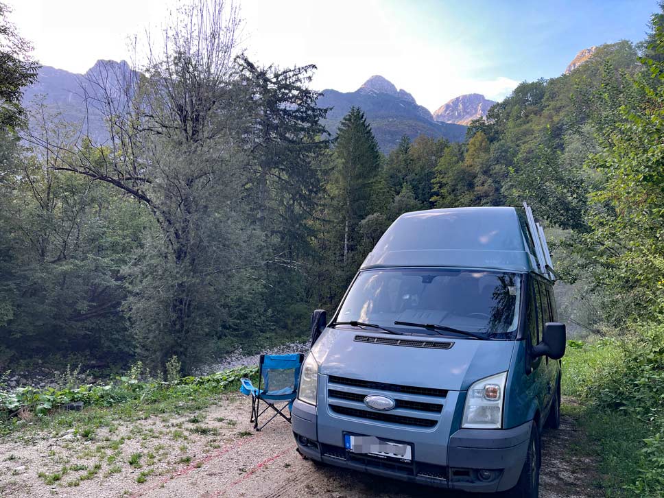 bovec campingplatz slowenien mit van