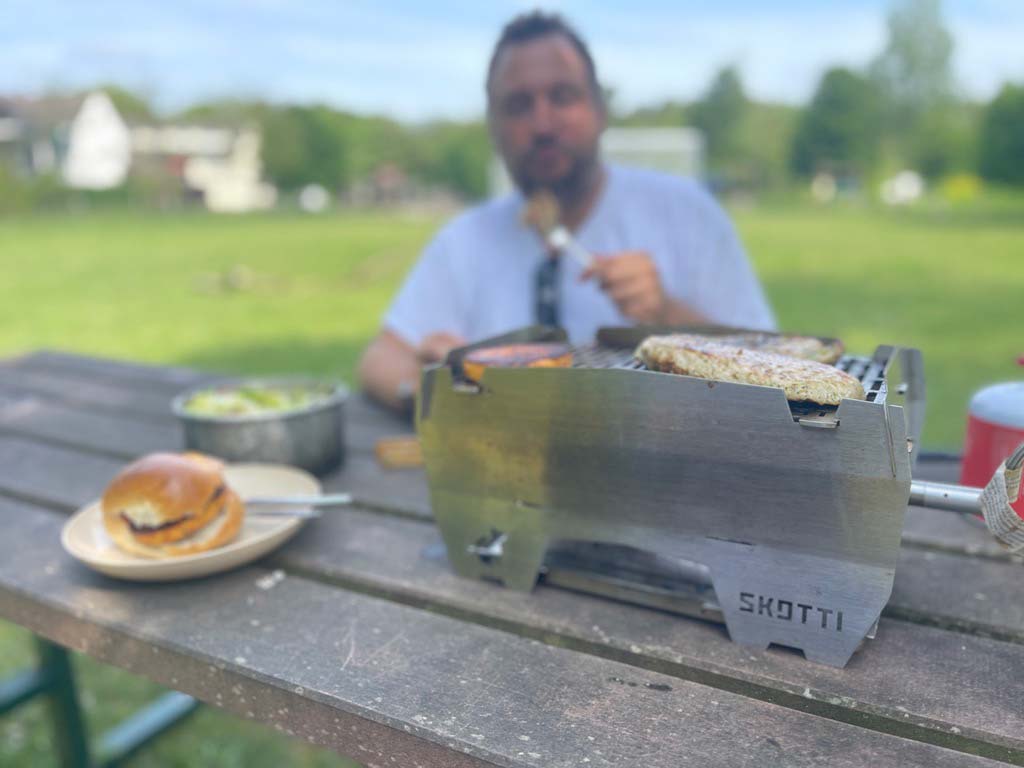 camping zubehoer skotti grill