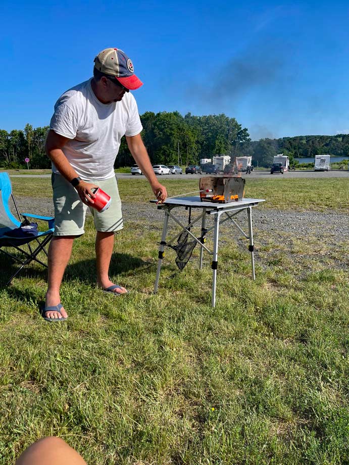 skotti camping grill klein