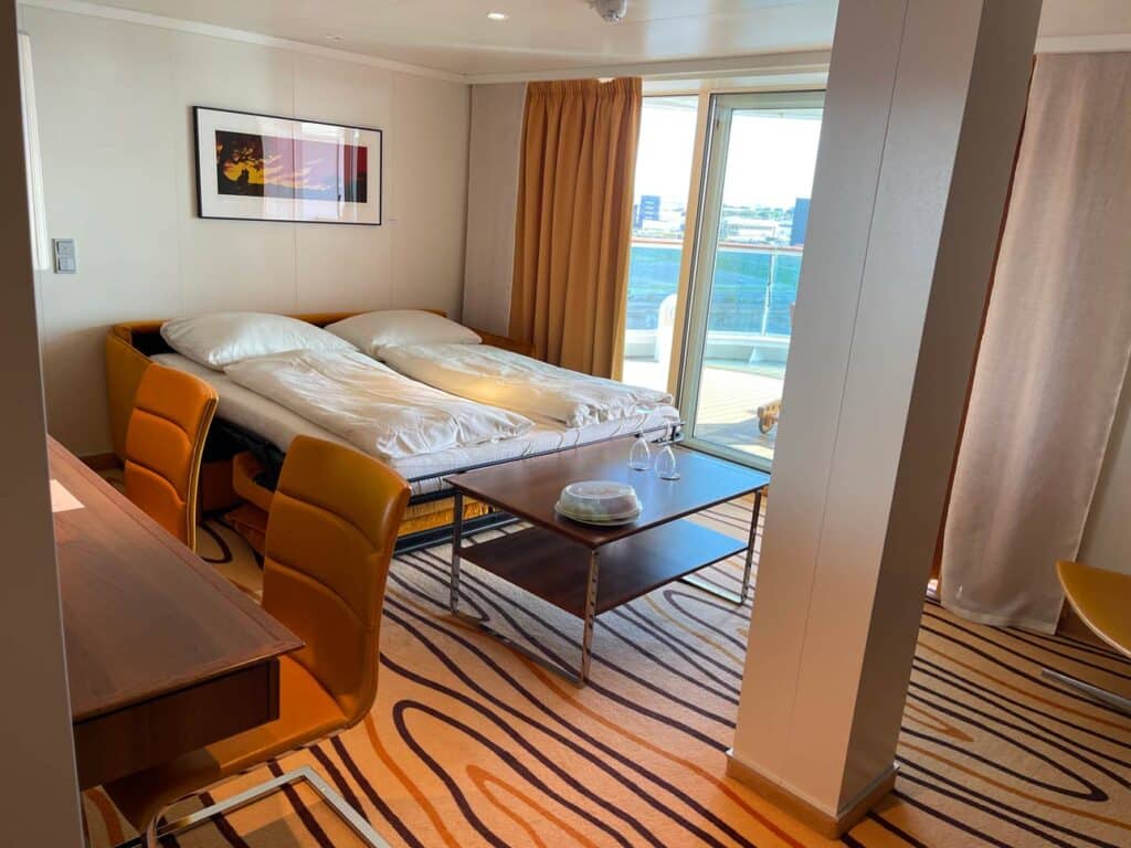 schlafcouch in der suite aida prima